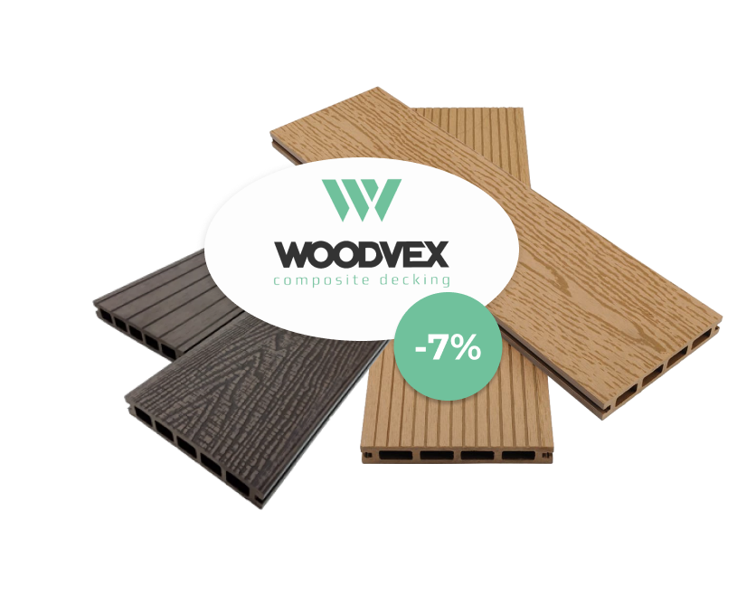 Скидка 7% на террасную доску WoodVex